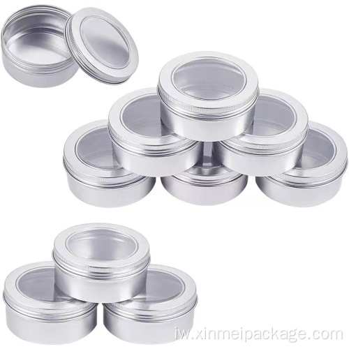 5oz 150 מ"ל פח עגול עם חלון עליון ברור